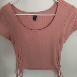 Pink Ribbed Top